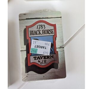 Vintage Sealed Deck of Playing Cards - Black Horse Tavern Design - Trump Brand